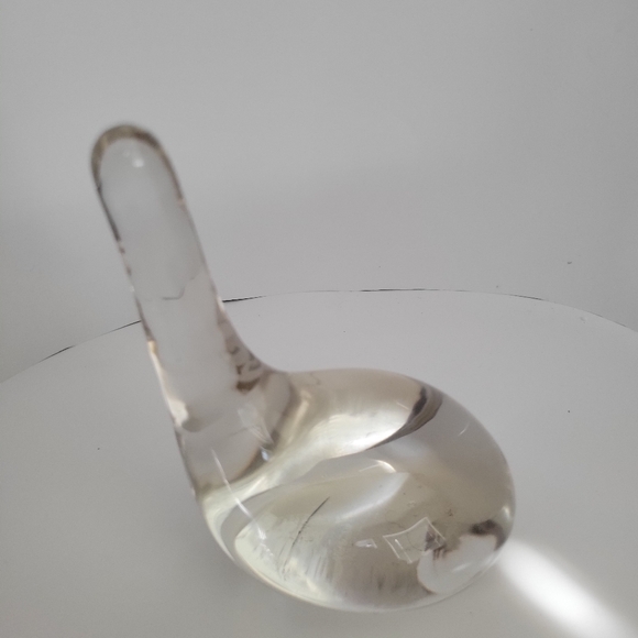 Vintage Clear Crystal Golf Club Head Paperweight Office - Picture 1 of 4